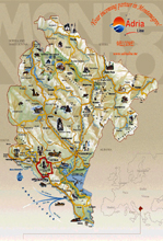 Excursion map Montenegro tour