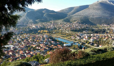 Trebinje view from Crkvine
